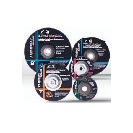 Bullard Abrasives Grinding Wheel, TYPE 27 DEPRESSED CENTER LIGHT GRINDING AND CUTOFF WHEELSWHEELS, 10PK 24438